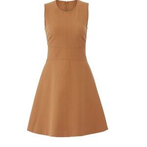 Derek Lam 10 Crosby Dress | Sleeveless Fit & Flare Tan Dress size 4